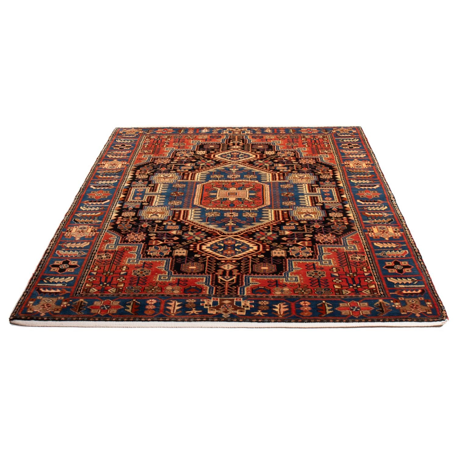 Alfombra persa - Nómada - 198 x 142 cm - azul