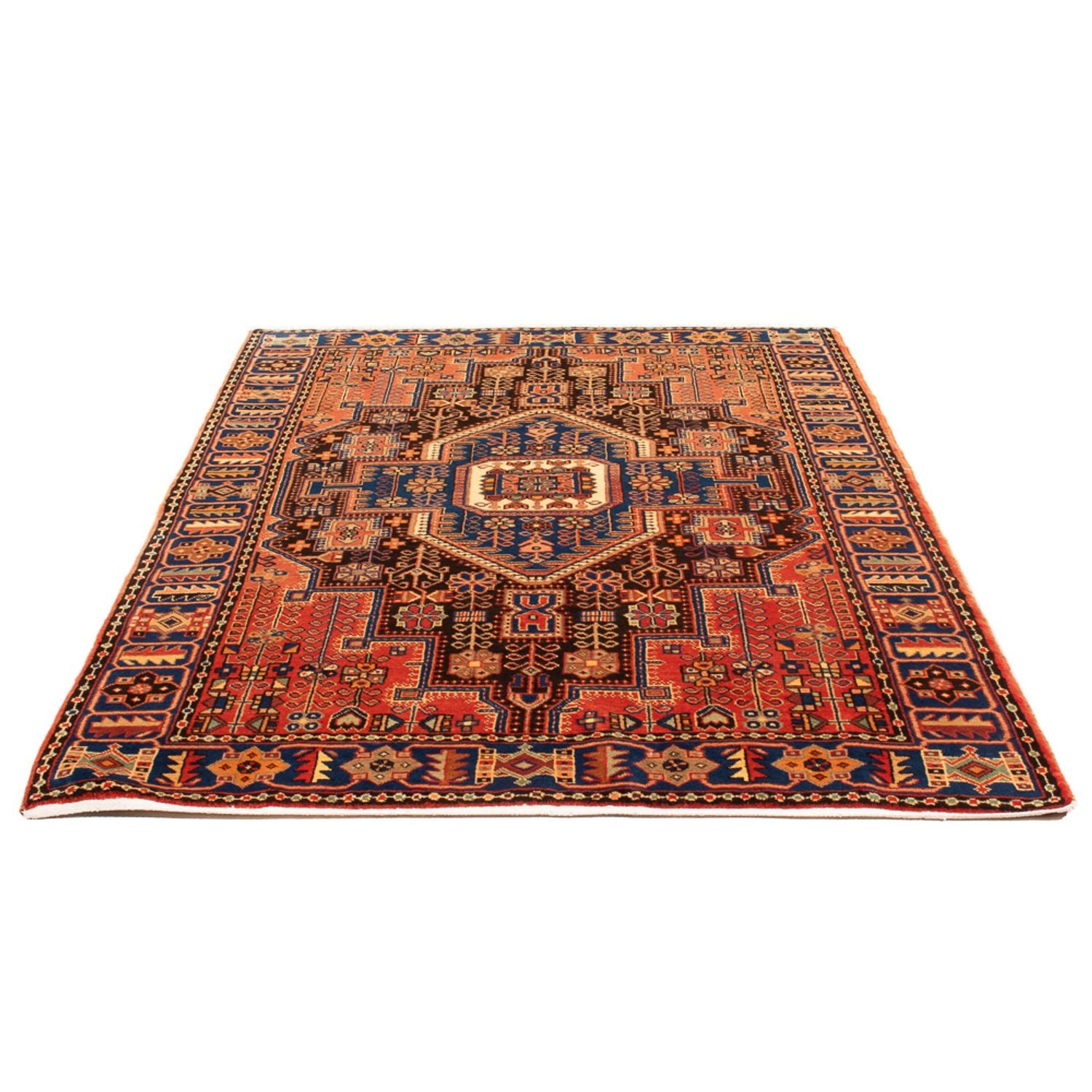 Alfombra persa - Nómada - 202 x 140 cm - azul oscuro