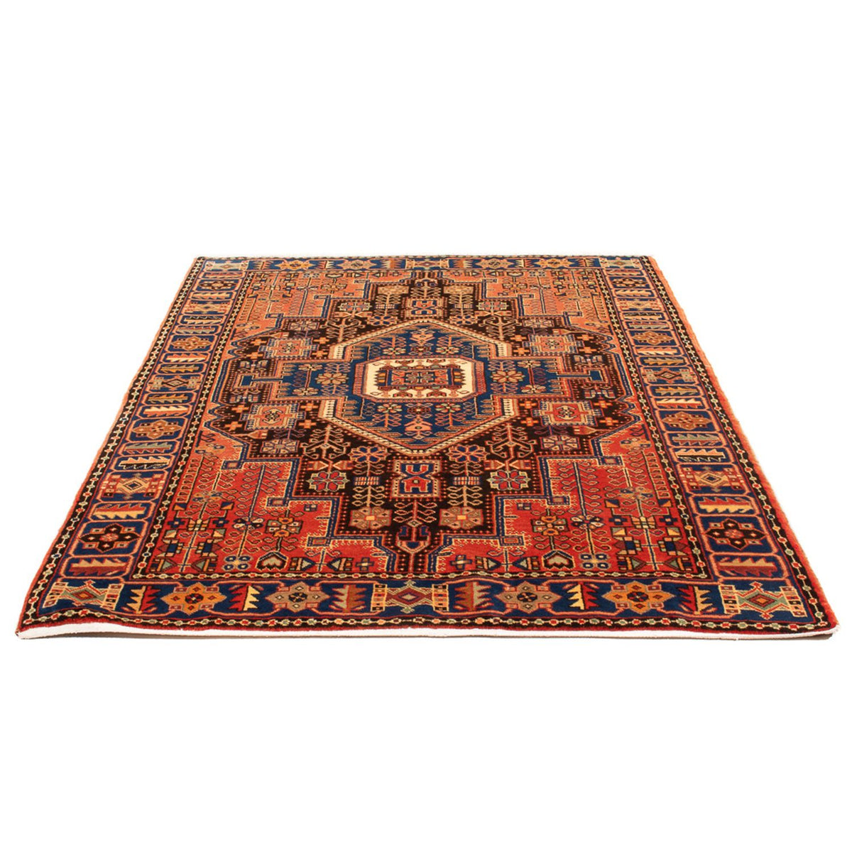 Alfombra persa - Nómada - 202 x 140 cm - azul oscuro