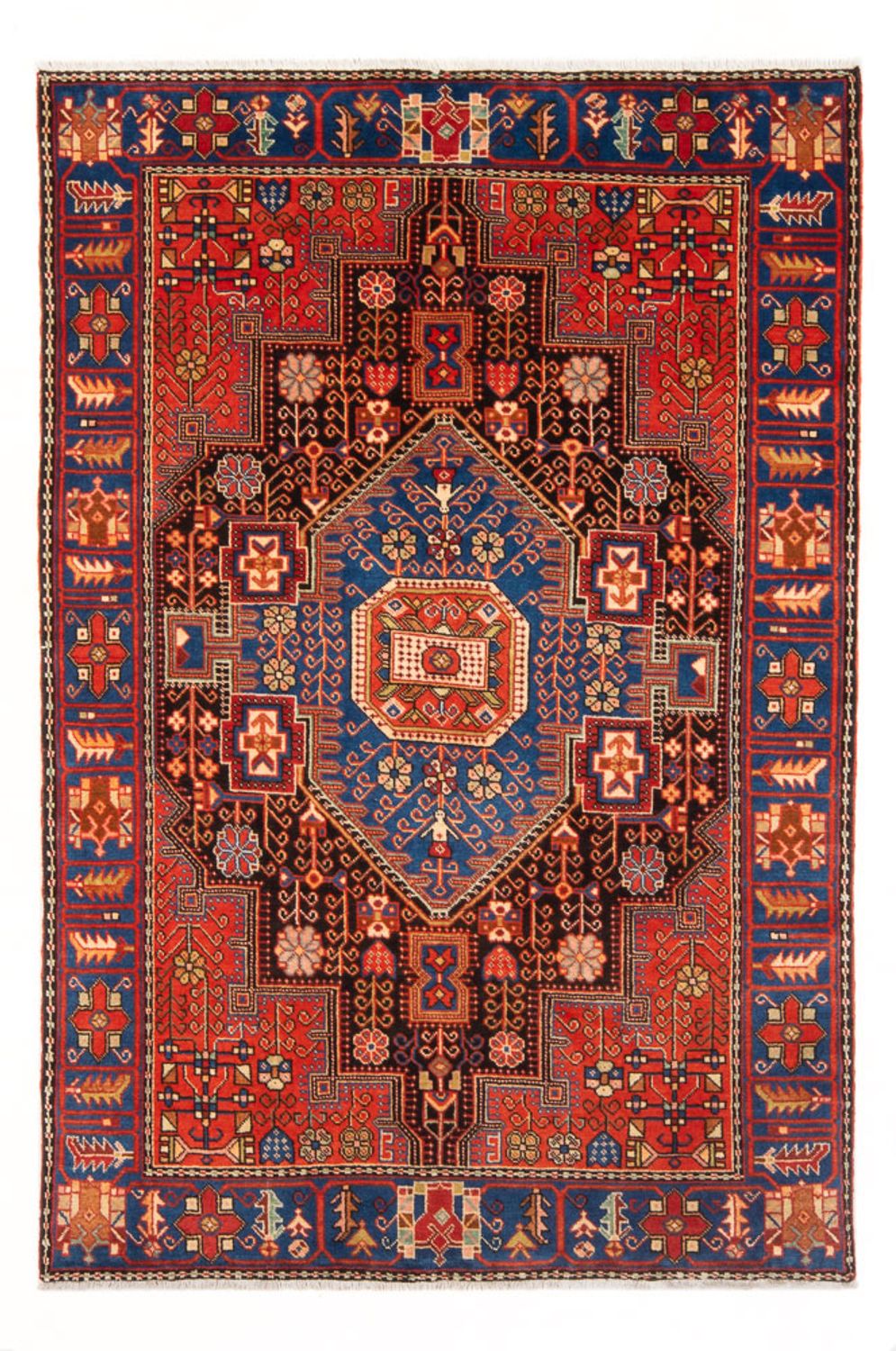 Alfombra persa - Nómada - 193 x 136 cm - azul