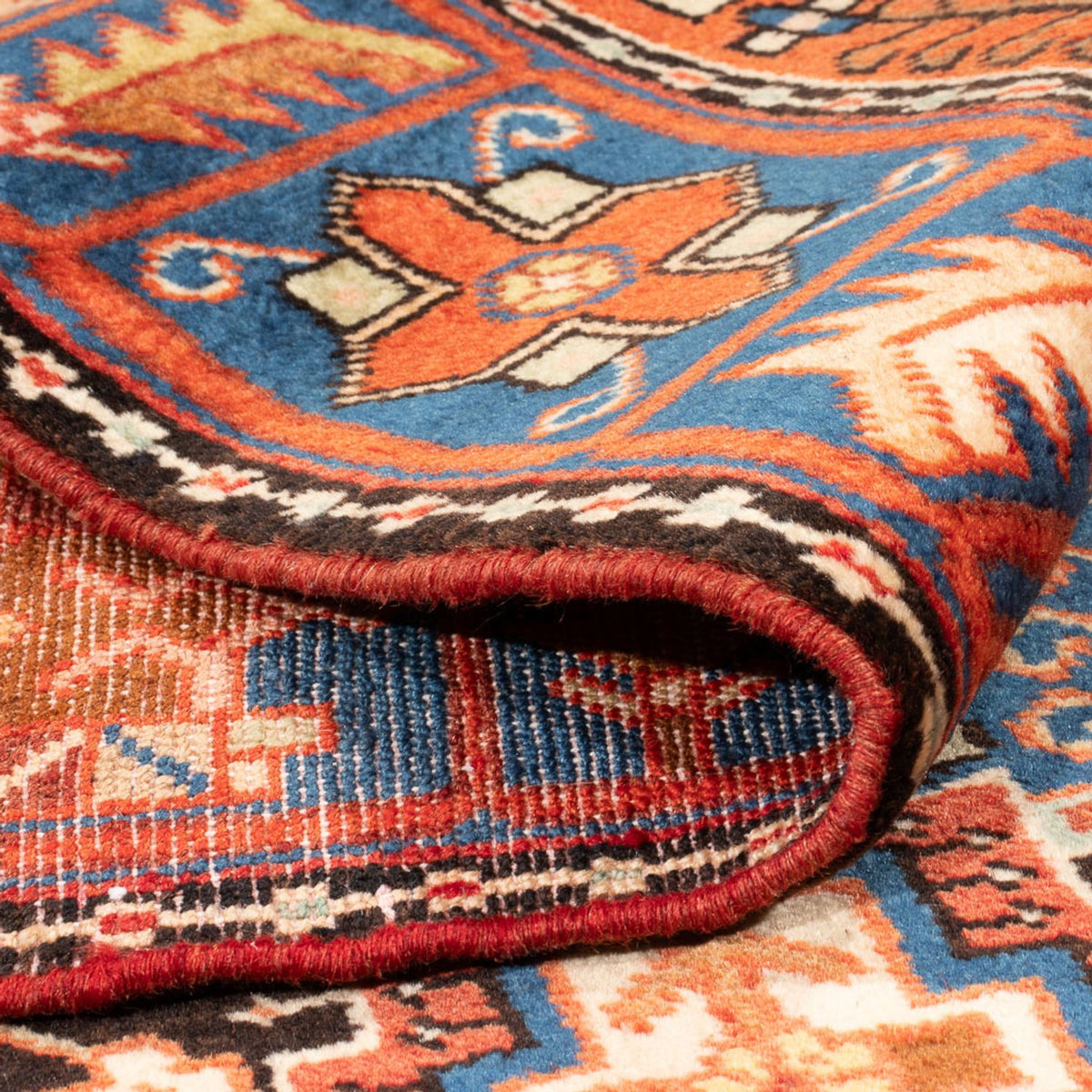 Alfombra persa - Nómada - 193 x 136 cm - azul