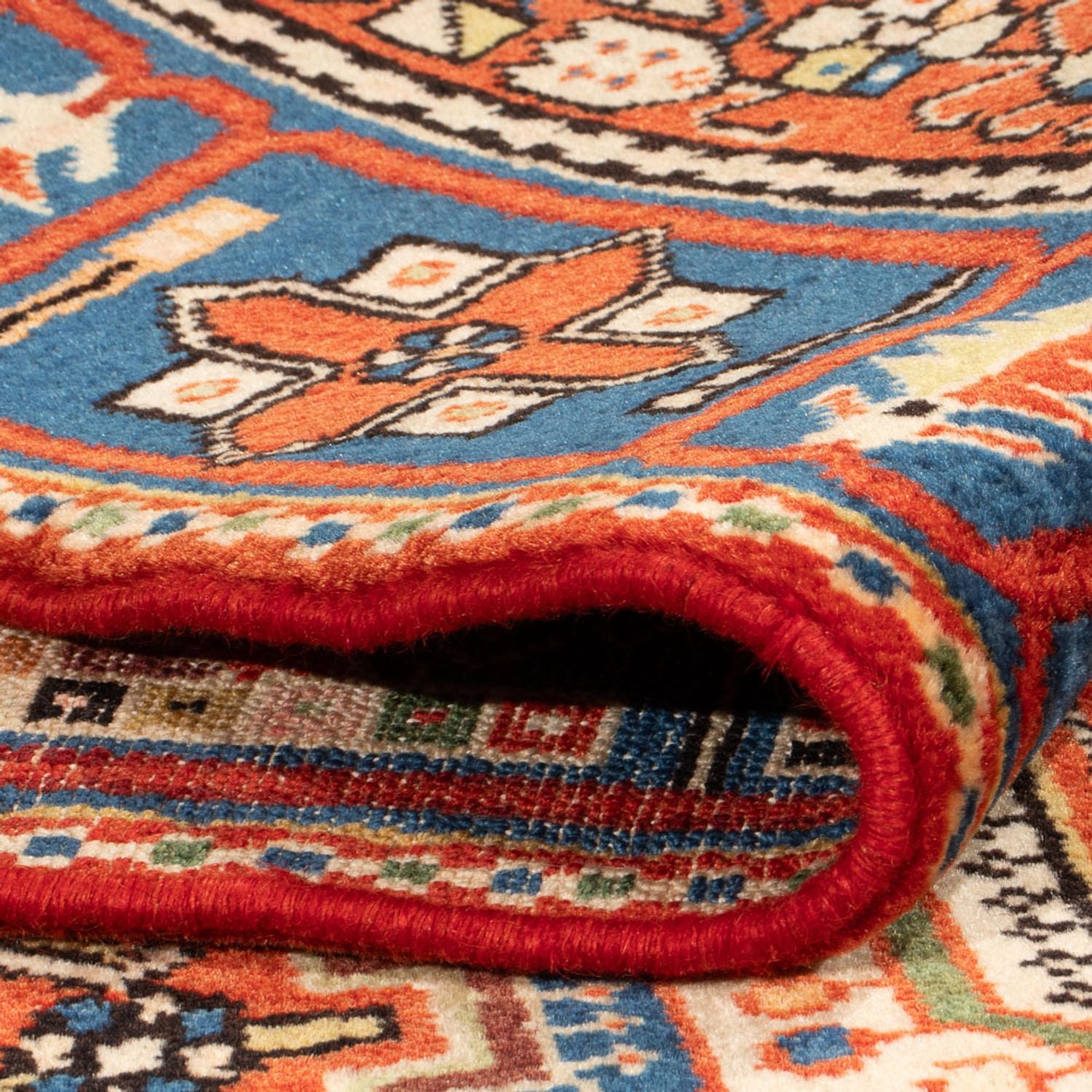 Alfombra persa - Nómada - 207 x 140 cm - azul