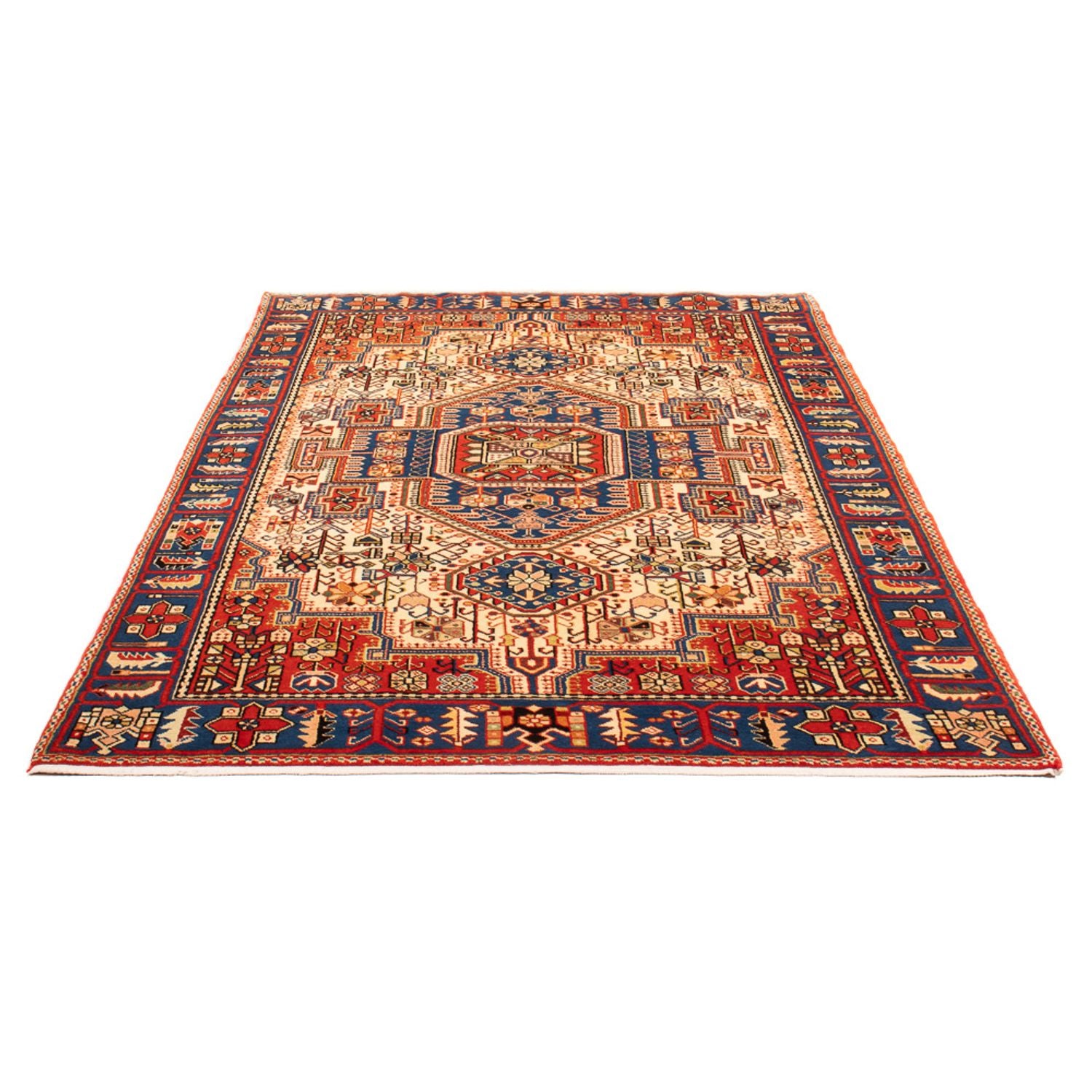 Alfombra persa - Nómada - 207 x 140 cm - azul