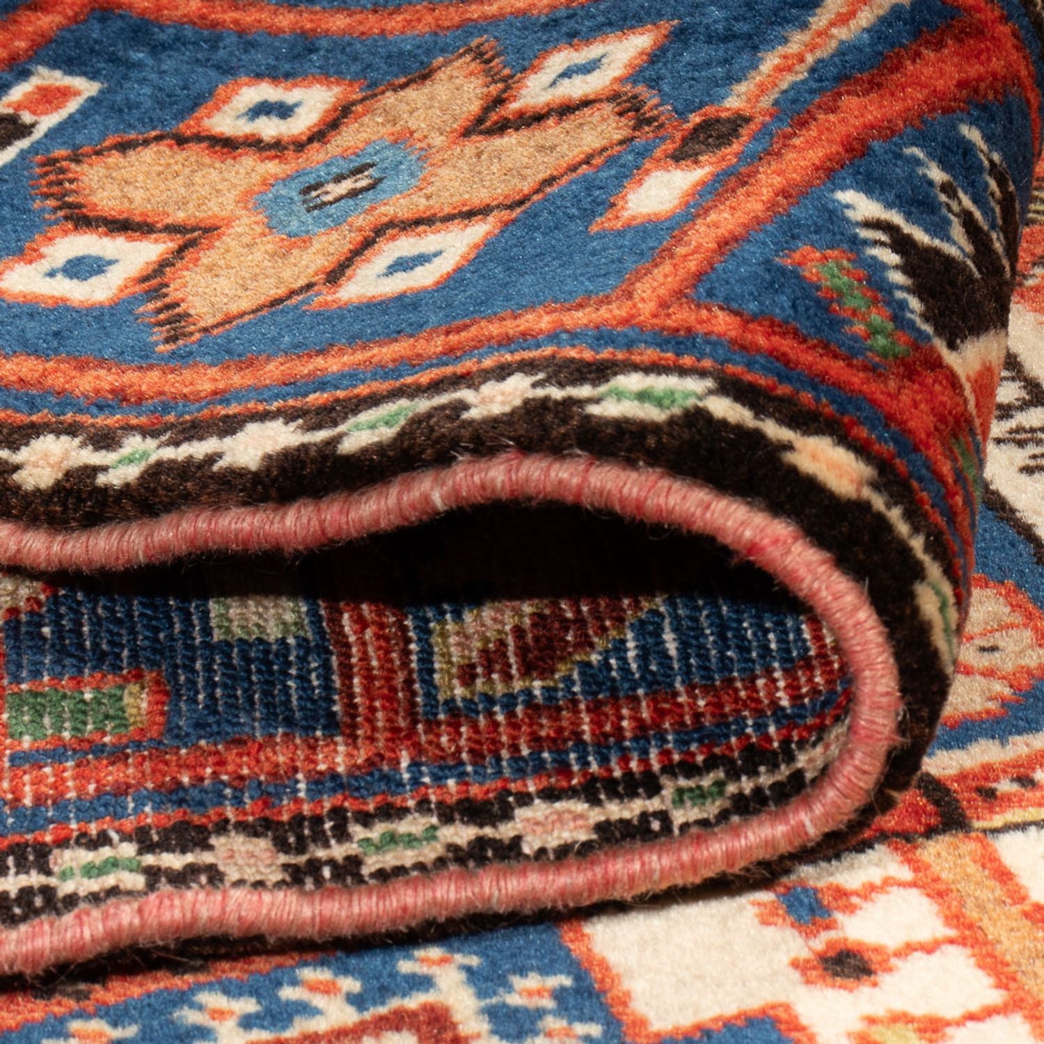 Alfombra persa - Nómada - 195 x 140 cm - azul