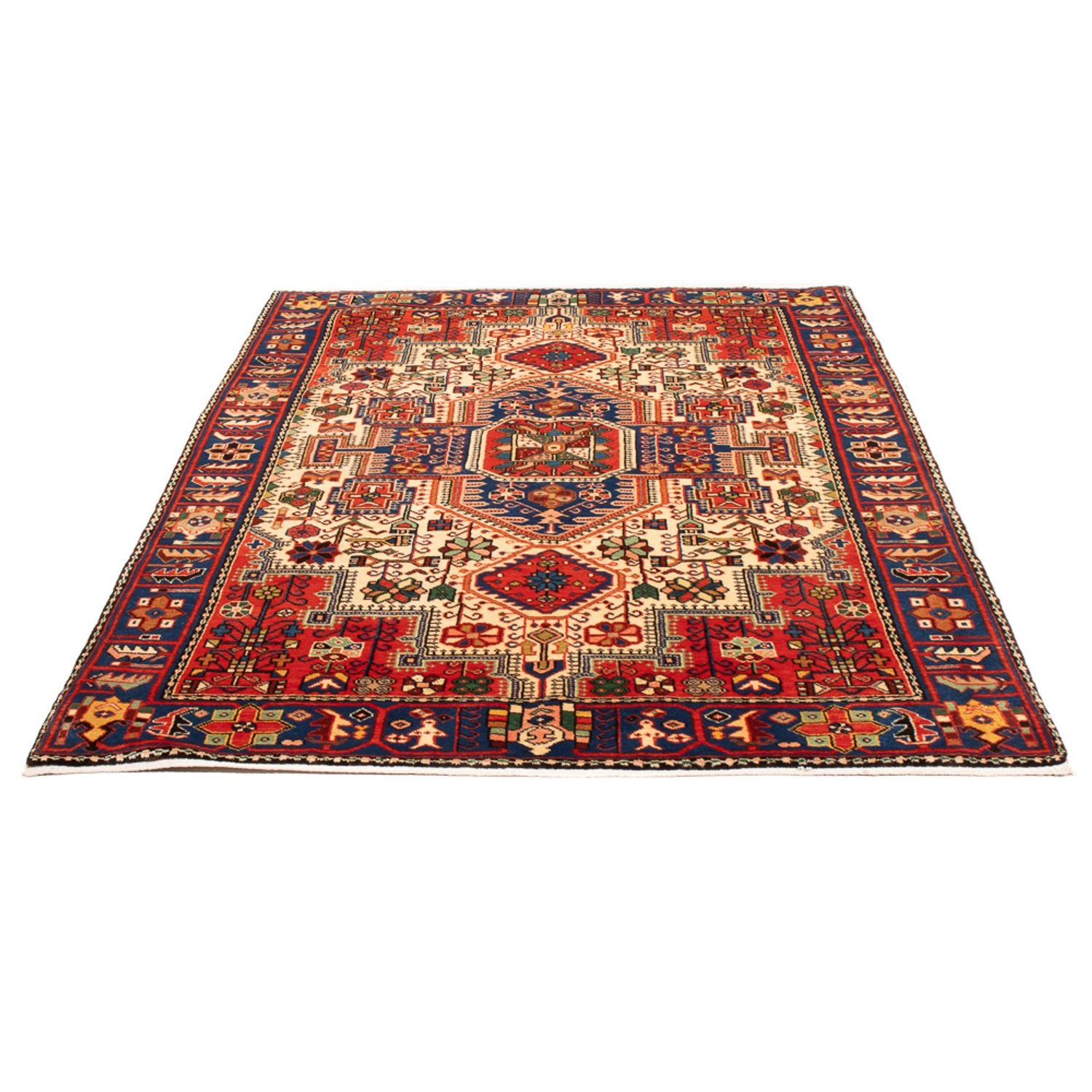 Alfombra persa - Nómada - 195 x 140 cm - azul