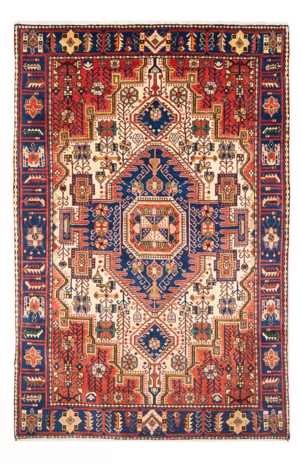 Alfombra persa - Nómada - 197 x 140 cm - azul