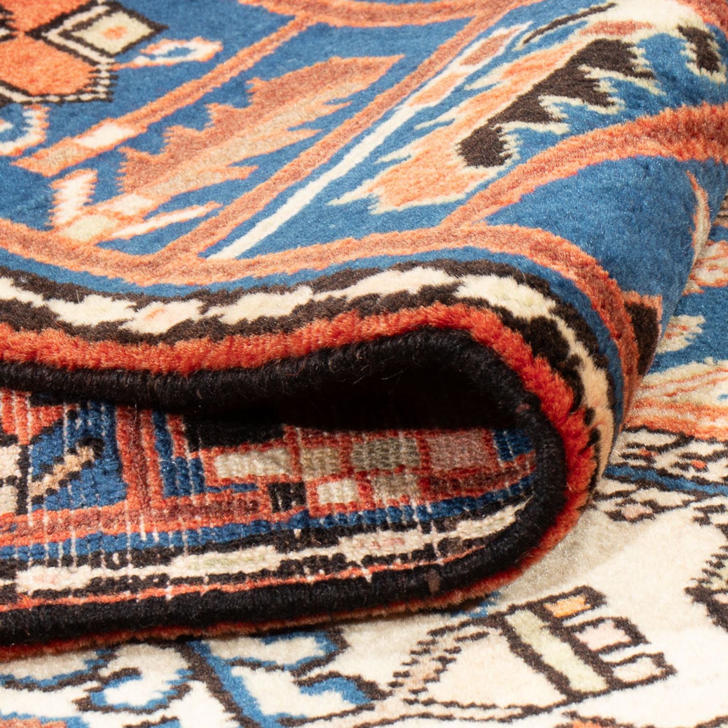 Alfombra persa - Nómada - 200 x 145 cm - azul
