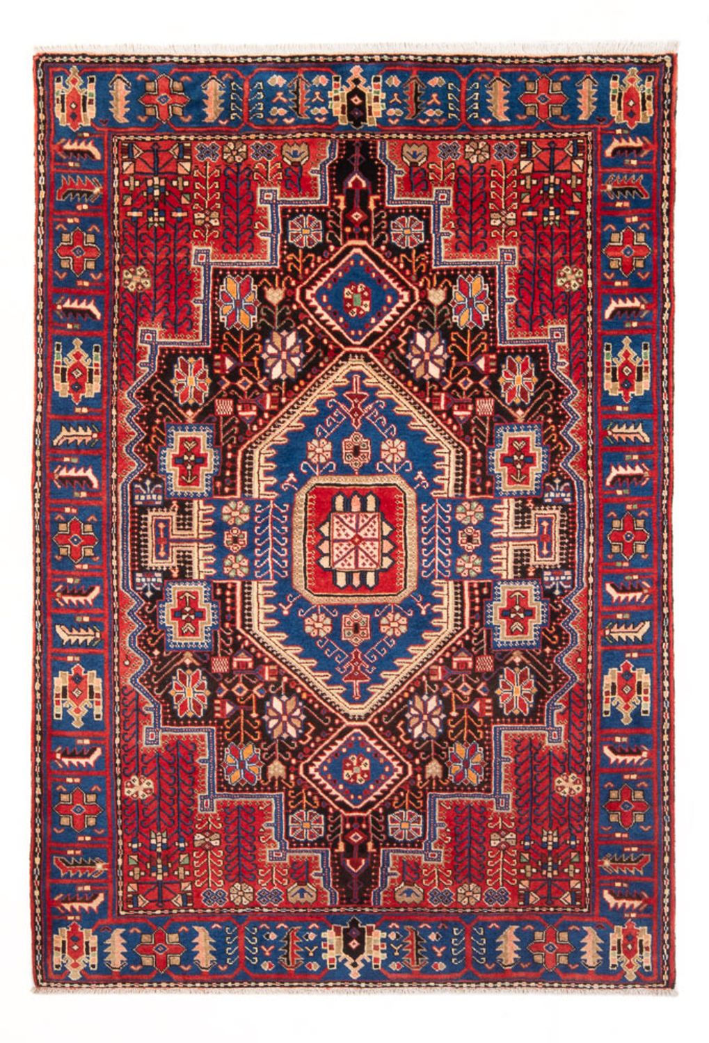 Alfombra persa - Nómada - 195 x 140 cm - azul