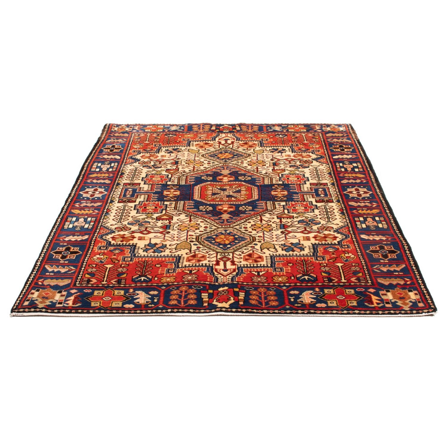 Alfombra persa - Nómada - 193 x 140 cm - azul