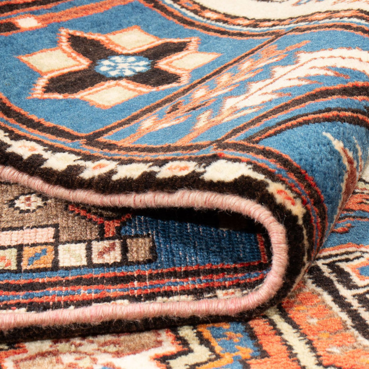 Alfombra persa - Nómada - 202 x 140 cm - azul