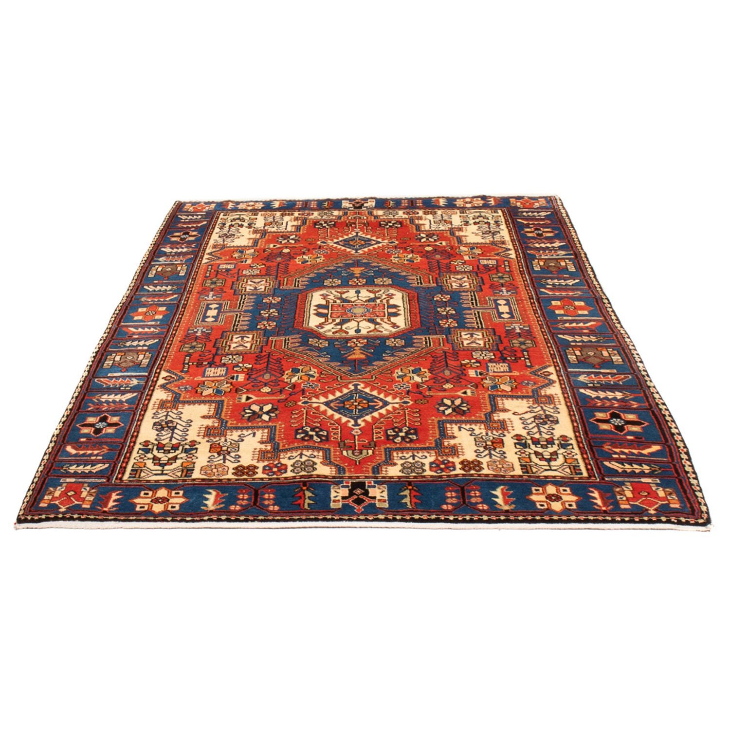 Alfombra persa - Nómada - 202 x 140 cm - azul