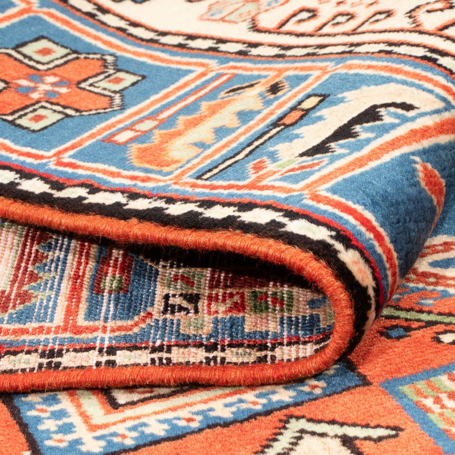 Alfombra persa - Nómada - 203 x 132 cm - azul