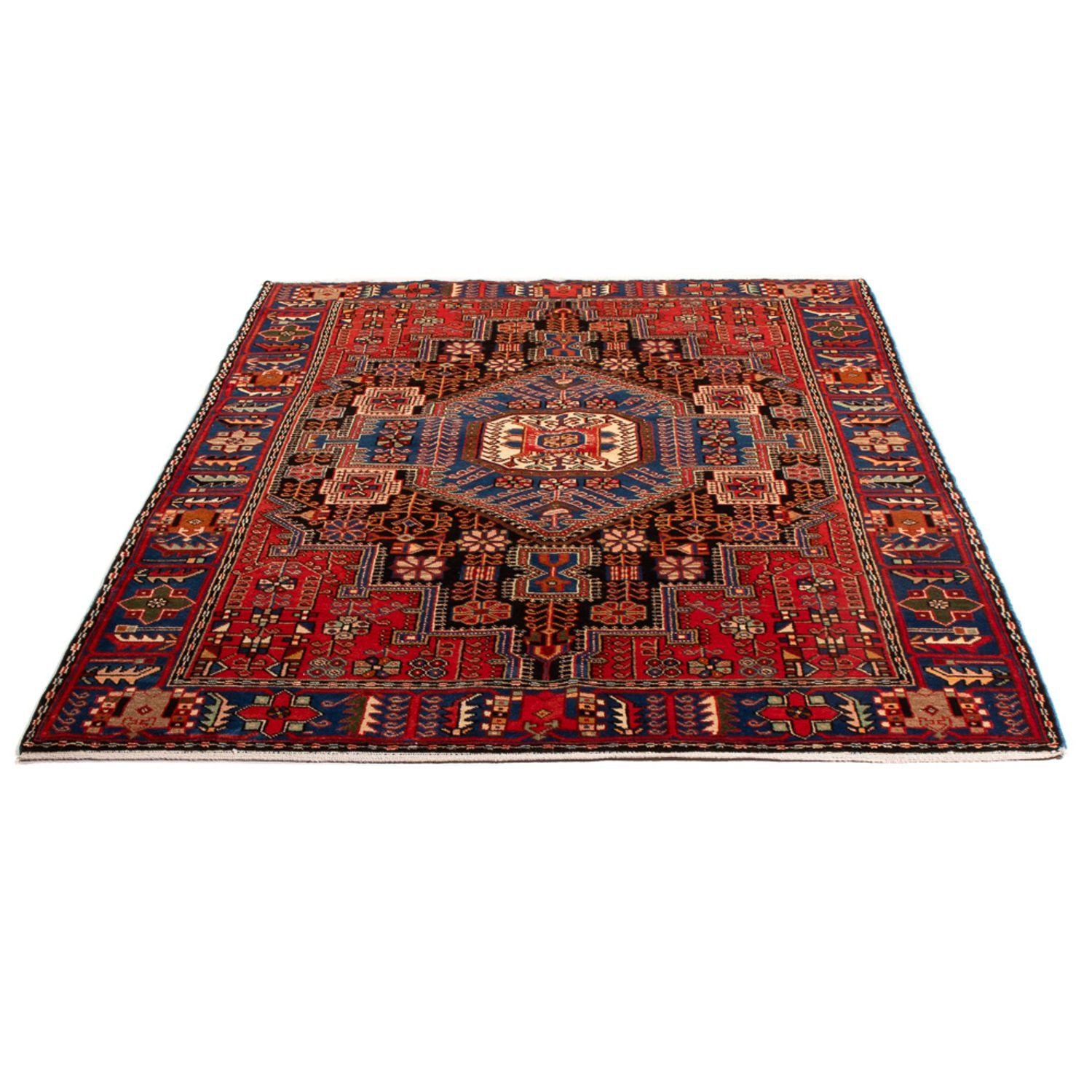 Alfombra persa - Nómada - 201 x 150 cm - azul