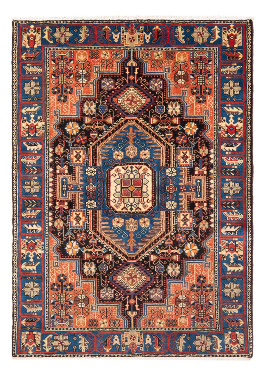 Alfombra persa - Nómada - 198 x 137 cm - beige oscuro