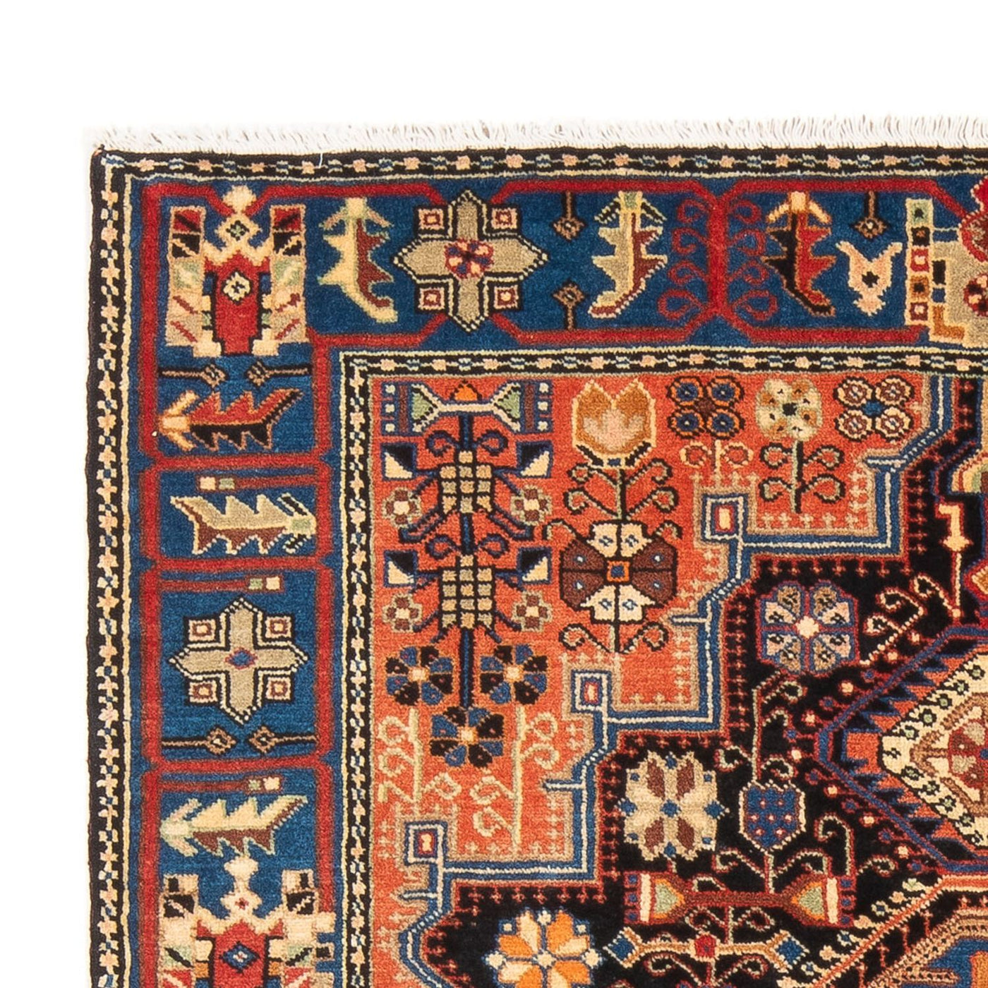 Alfombra persa - Nómada - 198 x 137 cm - beige oscuro