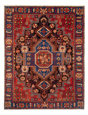 Alfombra persa - Nómada - 187 x 136 cm - rojo burdeos