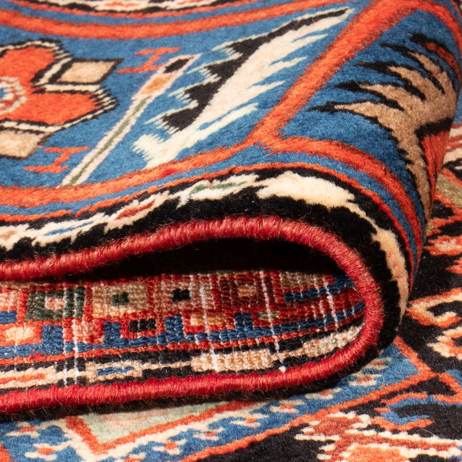 Alfombra persa - Nómada - 187 x 136 cm - rojo burdeos