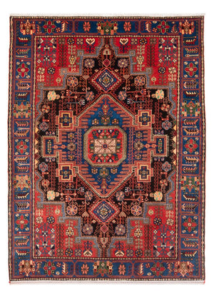 Alfombra persa - Nómada - 202 x 148 cm - rojo burdeos