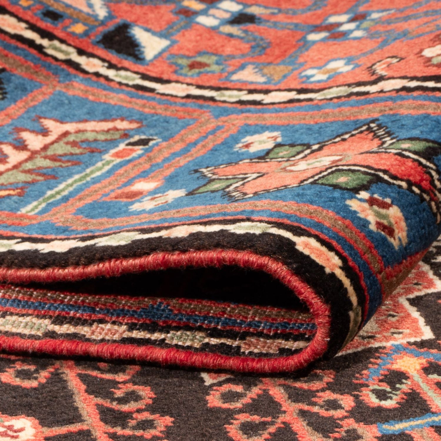 Alfombra persa - Nómada - 202 x 148 cm - rojo burdeos