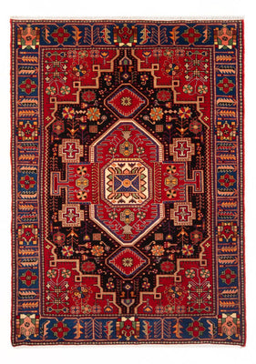 Alfombra persa - Nómada - 200 x 147 cm - rojo burdeos