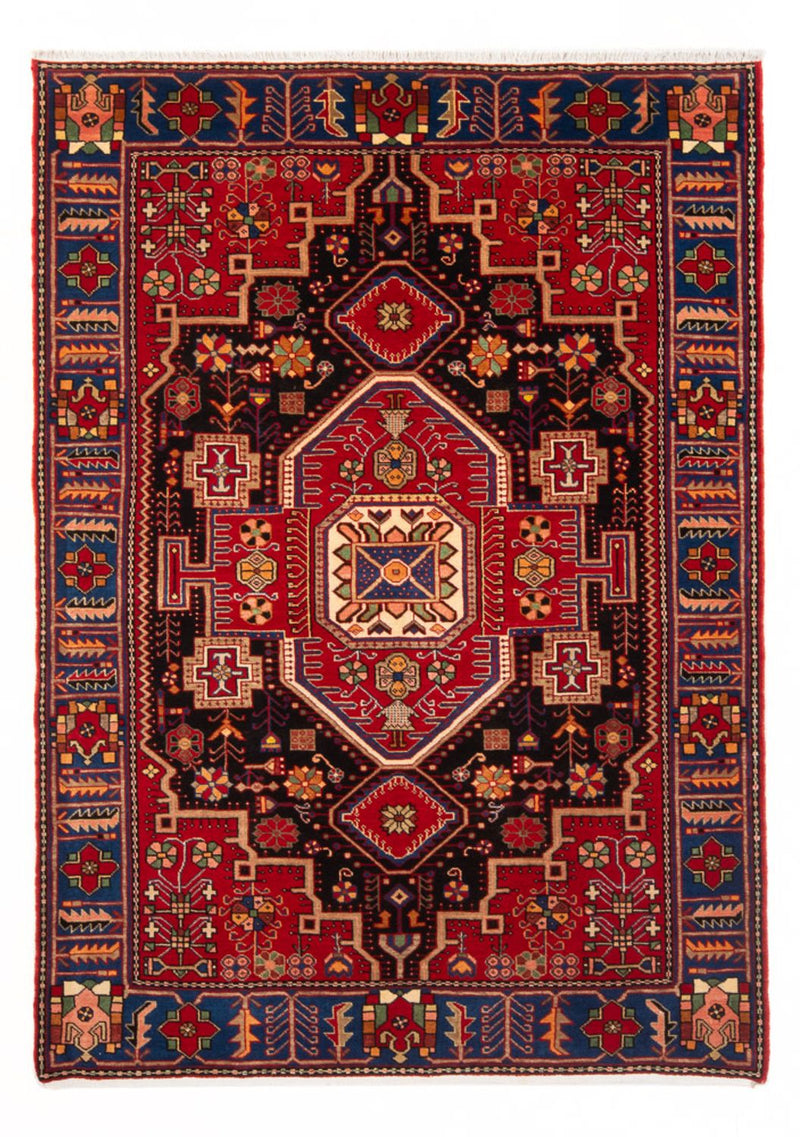 Alfombra persa - Nómada - 200 x 147 cm - rojo burdeos