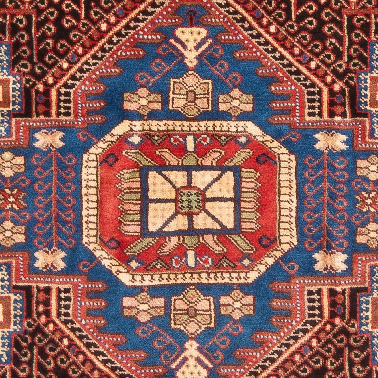 Alfombra persa - Nómada - 206 x 146 cm - rojo burdeos