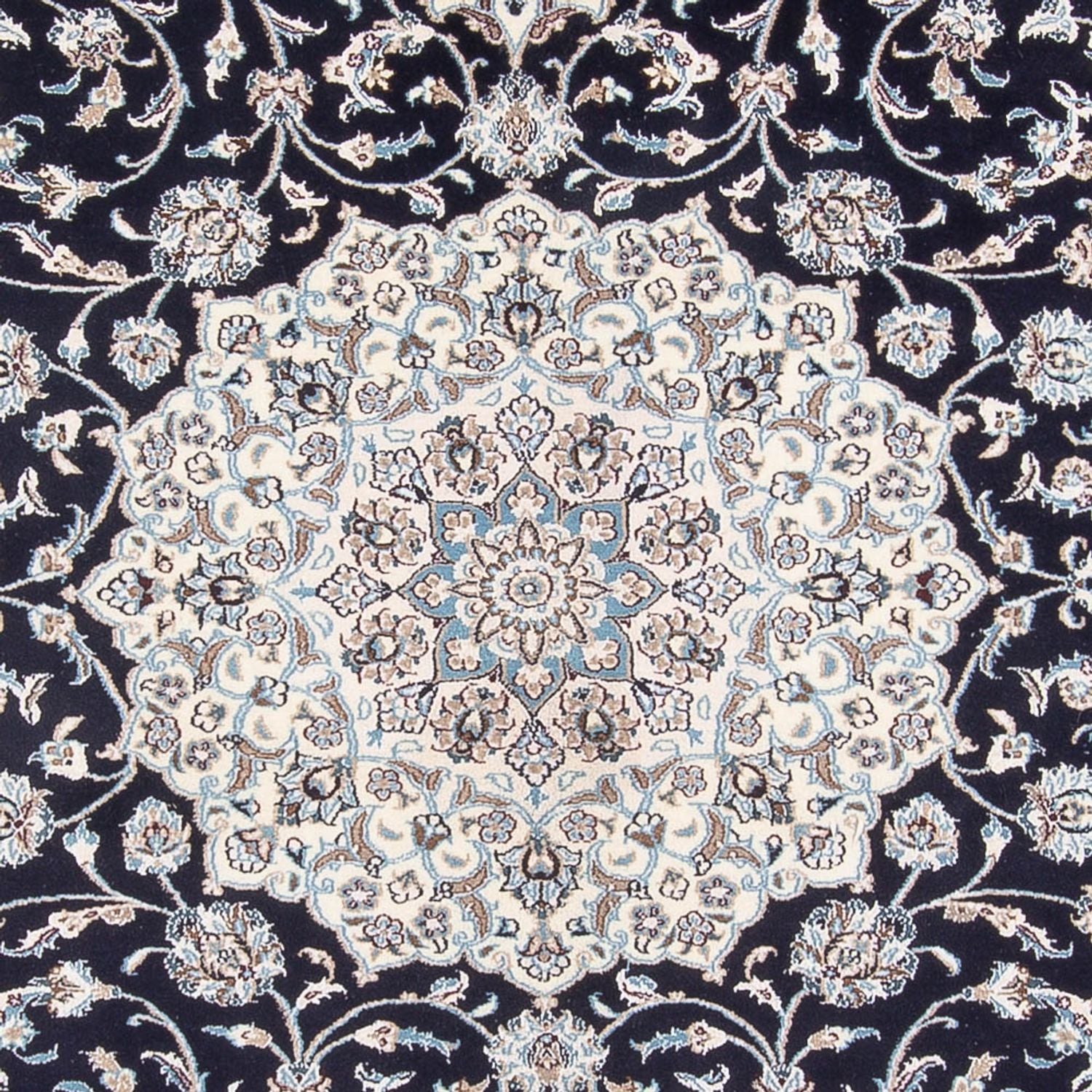 Alfombra persa - Nain - 398 x 302 cm - azul oscuro