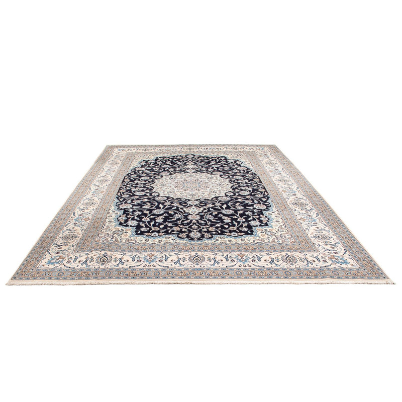 Alfombra persa - Nain - 398 x 302 cm - azul oscuro