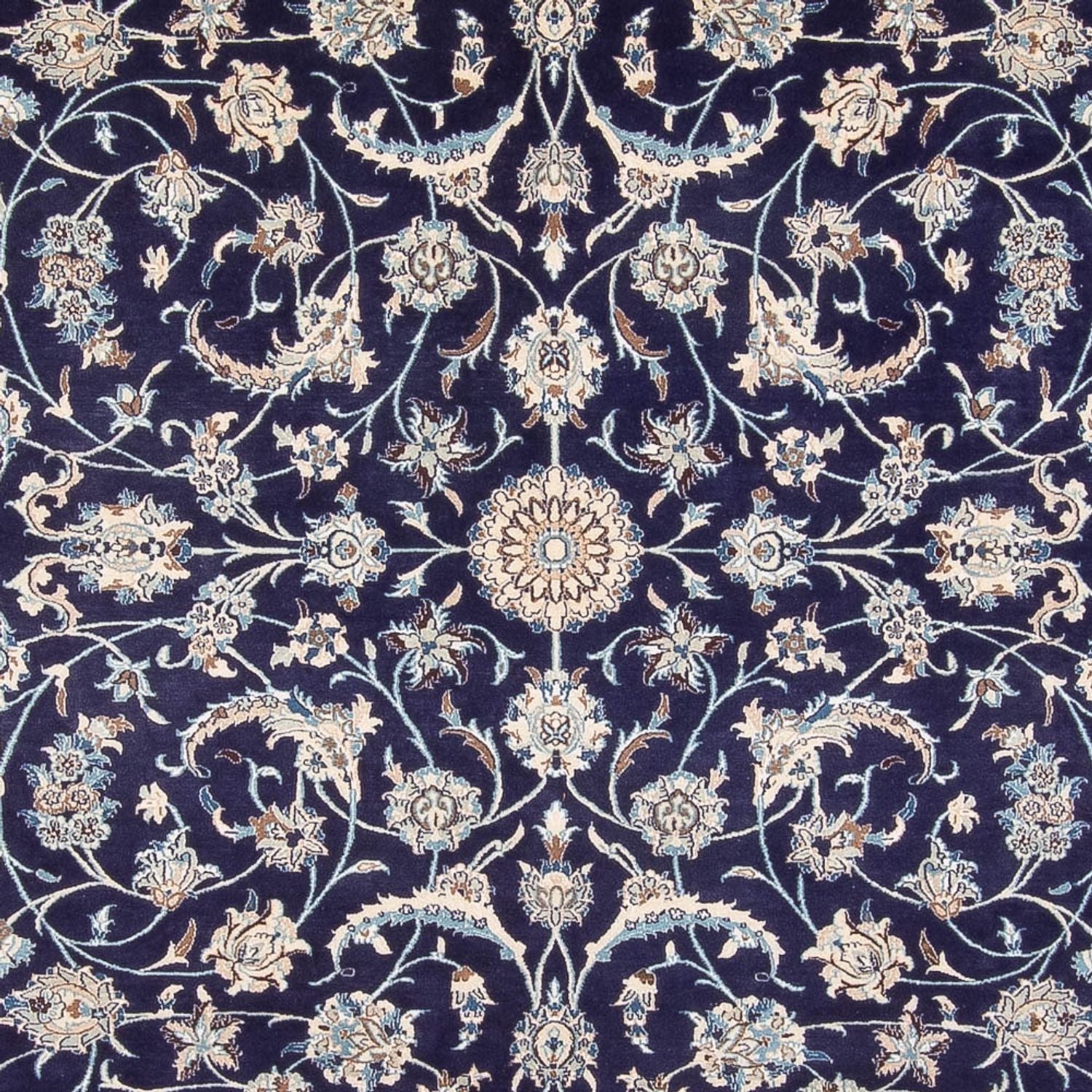 Alfombra persa - Nain - 390 x 295 cm - azul oscuro