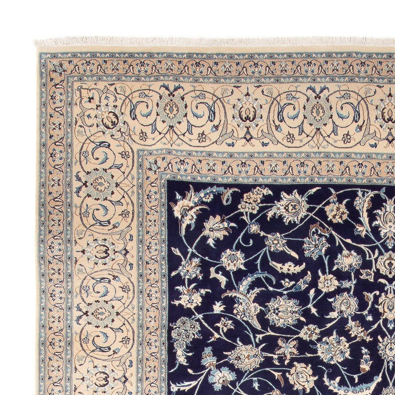 Alfombra persa - Nain - 390 x 295 cm - azul oscuro
