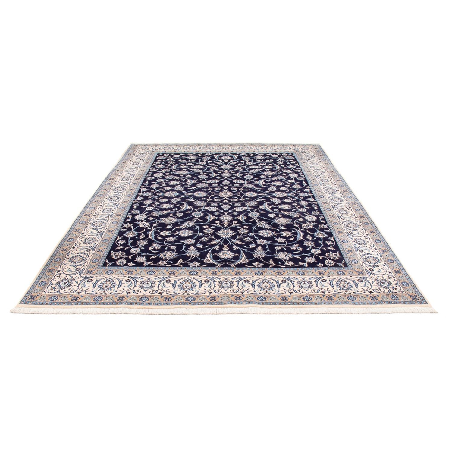 Alfombra persa - Nain - 354 x 247 cm - azul oscuro