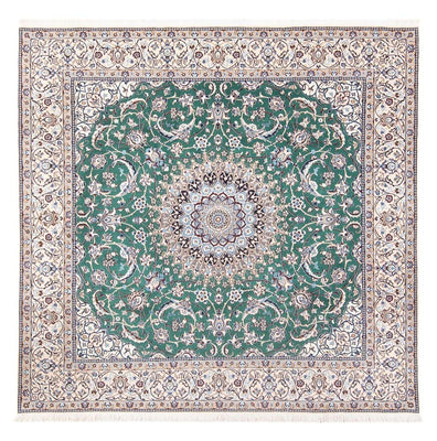 Alfombra persa - Nain - 264 x 248 cm - verde