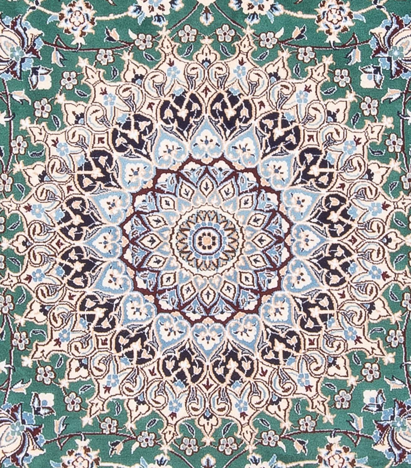 Alfombra persa - Nain - 264 x 248 cm - verde
