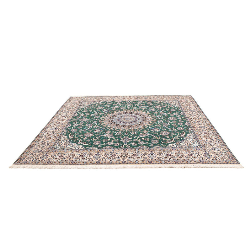 Alfombra persa - Nain - 264 x 248 cm - verde
