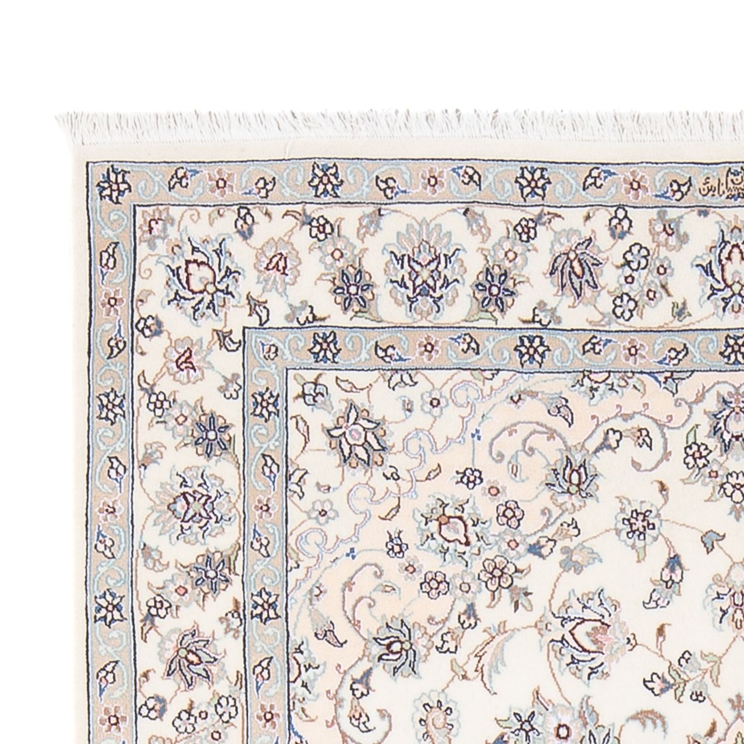 Alfombra Persa - Nain - Prima - 162 x 110 cm - azul claro