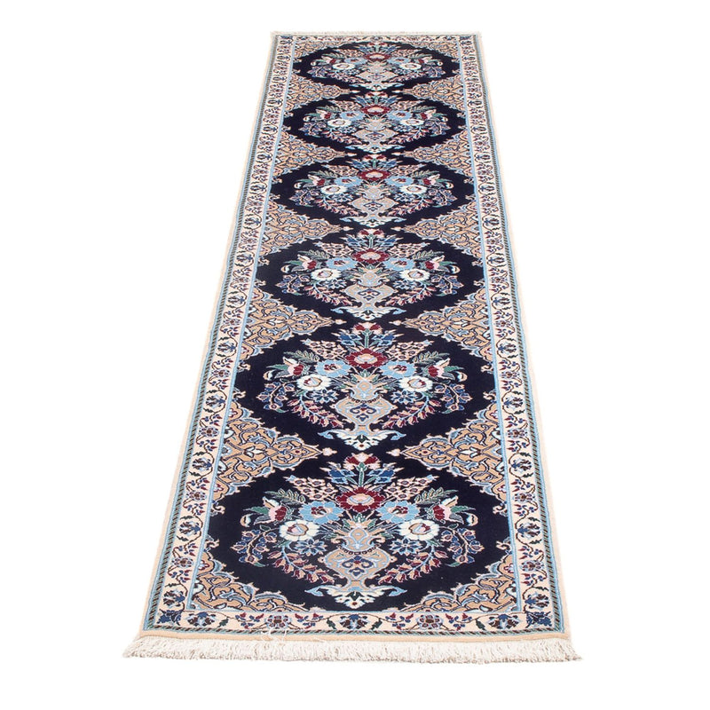 Alfombra de pasillo Alfombra Persa - Nain - Prima - 228 x 48 cm - azul oscuro
