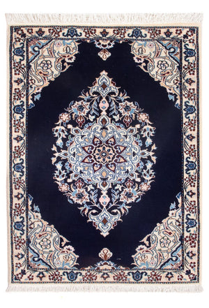 Alfombra Persa - Nain - Prima - 75 x 50 cm - azul claro