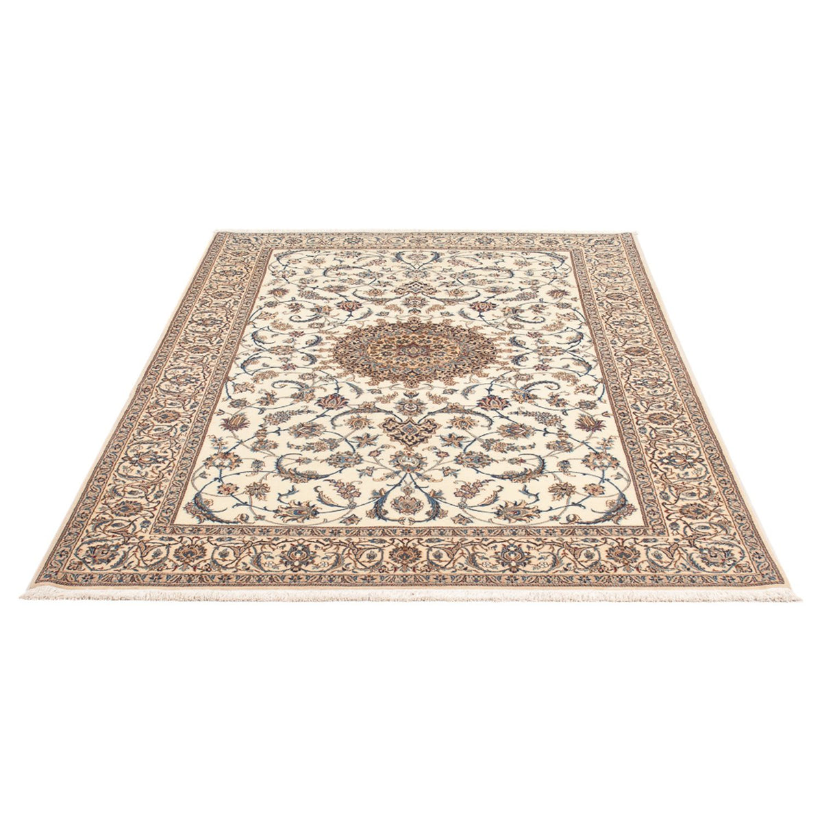 Alfombra Persa - Nain - Prima - 203 x 127 cm - beige claro