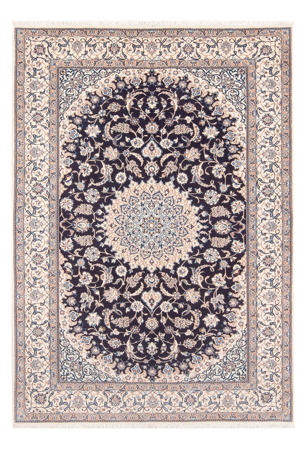 Alfombra Persa - Nain - Prima - 200 x 130 cm - azul oscuro