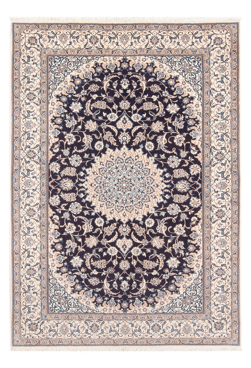 Alfombra Persa - Nain - Prima - 200 x 130 cm - azul oscuro