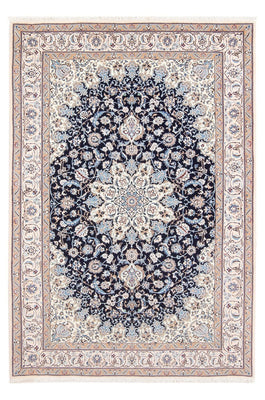 Alfombra Persa - Nain - Prima - 198 x 130 cm - azul oscuro