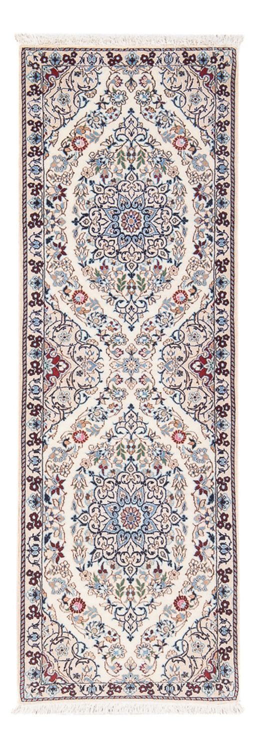 Alfombra de pasillo Alfombra Persa - Nain - Prima - 140 x 48 cm - crema
