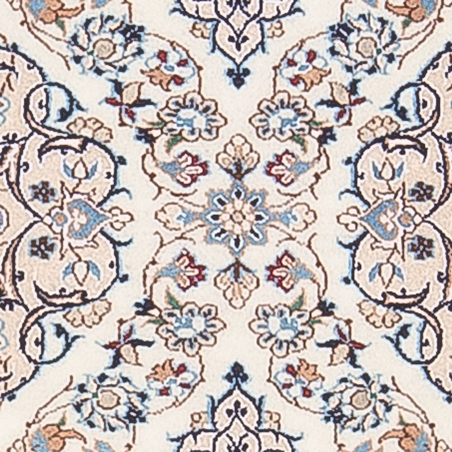 Alfombra de pasillo Alfombra Persa - Nain - Prima - 140 x 48 cm - crema