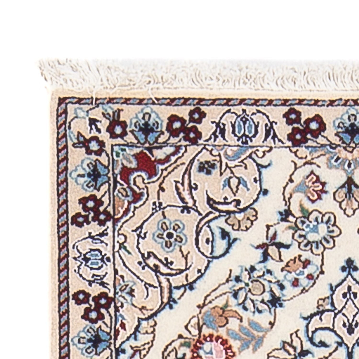 Alfombra de pasillo Alfombra Persa - Nain - Prima - 140 x 48 cm - crema