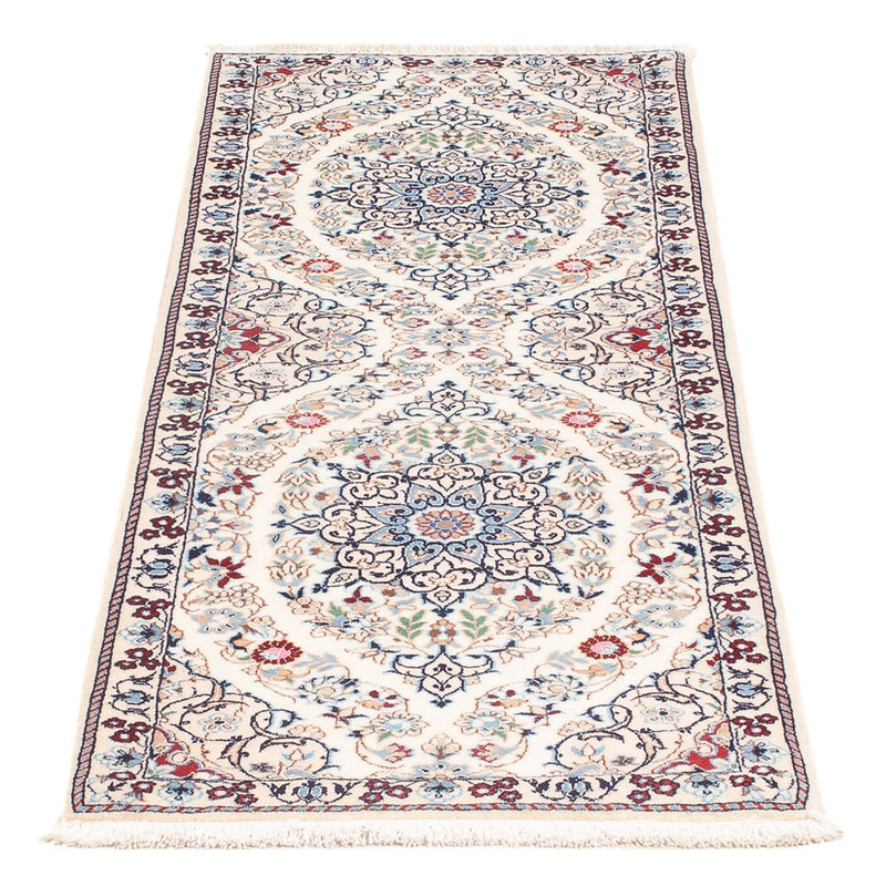 Alfombra de pasillo Alfombra Persa - Nain - Prima - 140 x 48 cm - crema