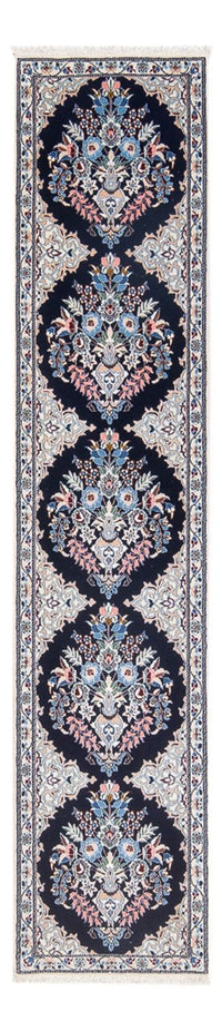Alfombra de pasillo Alfombra Persa - Nain - Prima - 202 x 46 cm - azul oscuro