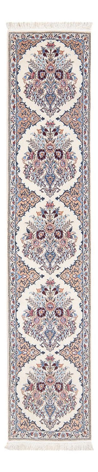 Alfombra de pasillo Alfombra Persa - Nain - Prima - 203 x 48 cm - crema