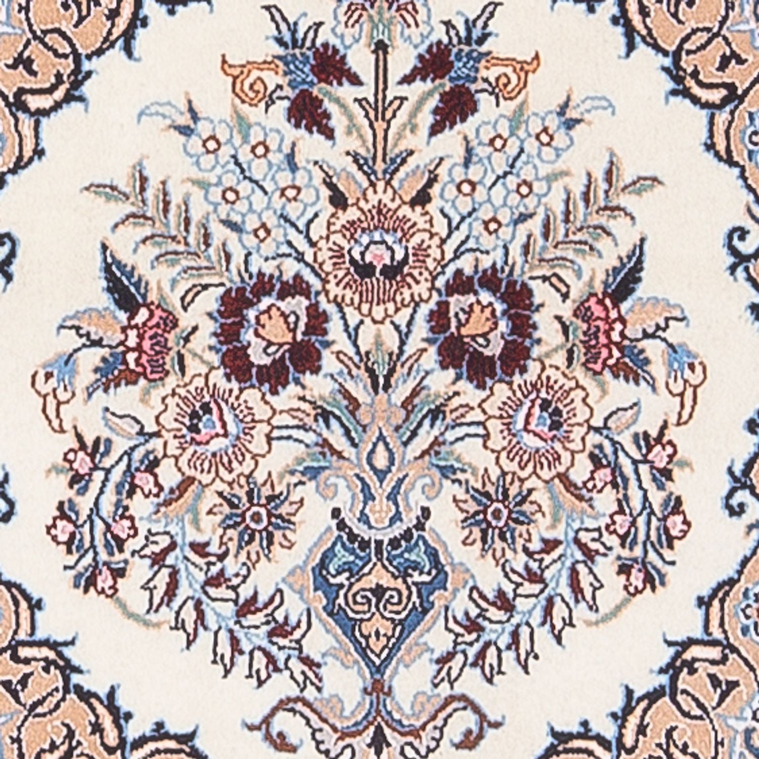 Alfombra de pasillo Alfombra Persa - Nain - Prima - 203 x 48 cm - crema