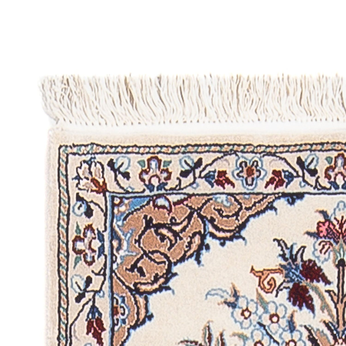Alfombra de pasillo Alfombra Persa - Nain - Prima - 203 x 48 cm - crema