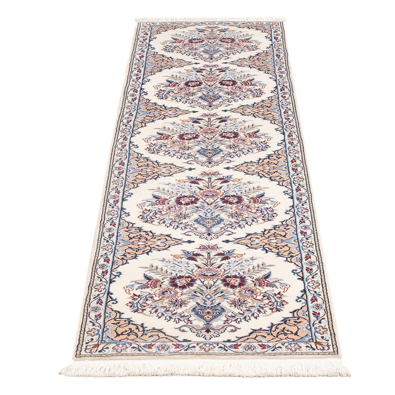 Alfombra de pasillo Alfombra Persa - Nain - Prima - 203 x 48 cm - crema